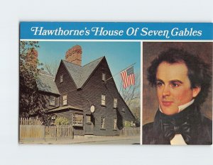 Postcard Hawthorne's House Of Seven Gables, Salem, Massachusetts