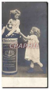Postcard Old Advertisement Children Saxlehner