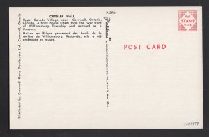 Ontario CORNWALL Upper Canada Village Crysler Hall Brick House (1846) ~  Chrome