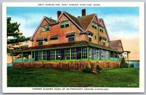 Gray Gables Inn Cape Cod Massachusetts 1930s Postcard Grover Cleveland Home