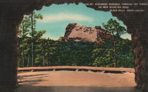 Vintage Postcard Mt. Rushmore Memorial Iron Mountain Black Hills South Dakota SD