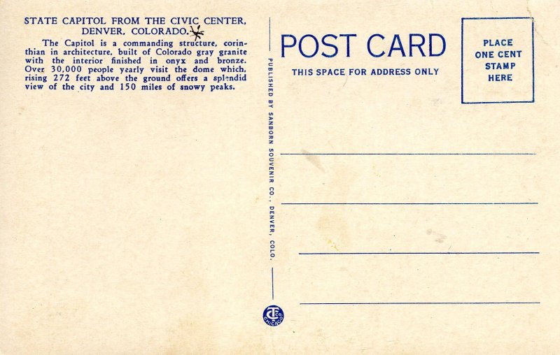 CO - Denver. State Capitol from Civic Center