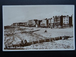 Sussex WORTHING The Beach from the BANDSTAND c1950s RP Postcard