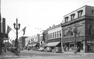 J31/ Kenosha Wisconsin RPPC Postcard c1940s South Ave Store Woolworth 69