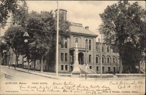 Tuck Auburn Maine ME Court House c1910 Vintage Postcard