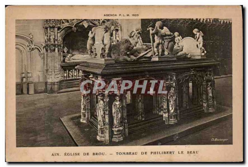 Postcard Ancient Church of Brou Tomb of Philibert le Beau