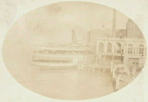 c1910 Amateur Steamship New York (?) Harbor Tourist RPPC Photo Postcard