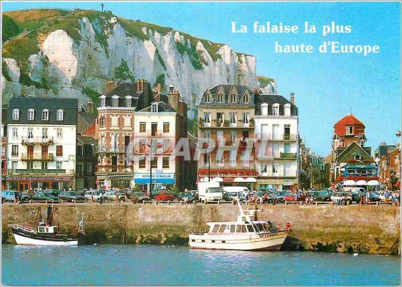 Modern Postcard The Cliff highest in Europe Treport