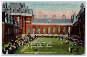 1912 Field Day NY State Reformatory Gathering Exterior Elmira New York Postcard