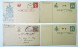 PHILIPPINES lot of 4 VINTAGE POSTCARDS LETTER CARDS