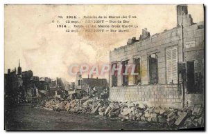 Old Postcard Battle of the Marne Revigny Bar Street