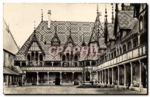 Old Postcard Beaune C Golden Hotel Dieu The Honor Court