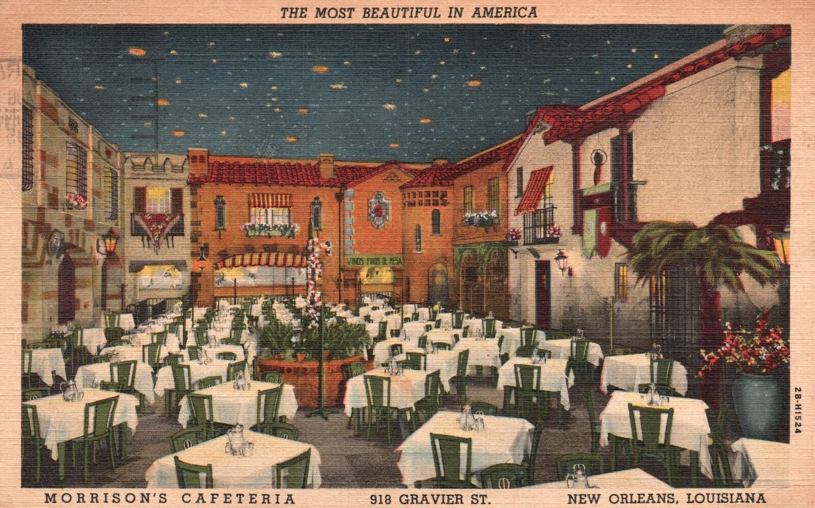 Vintage Postcard 1957 Morrison's Cafeteria Gravier Street New Orleans Louisiana United States