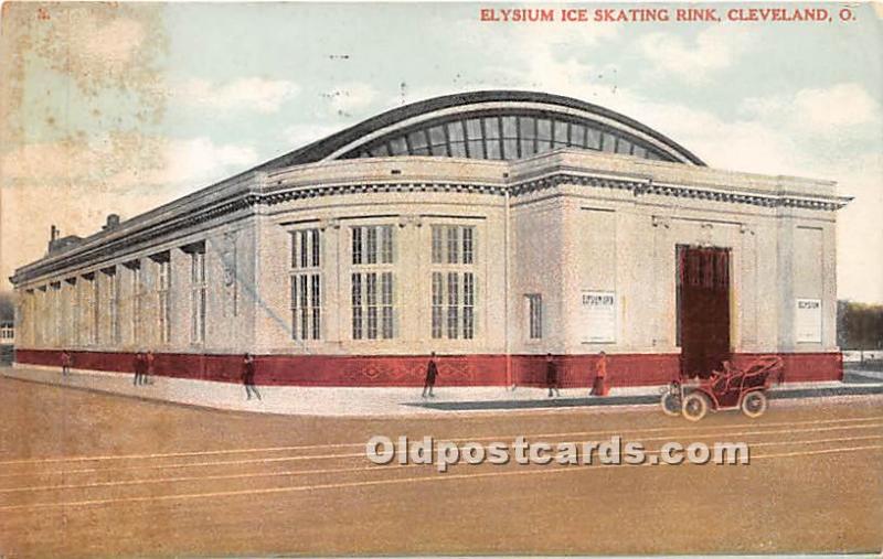 Elysium Ice Skating Rink Cleveland, Ohio, OH, USA Ice Skating 1910 yellowing ...