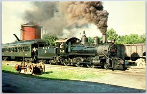 Darndanelle & Russellville's Railroad #9 A 2-6-0 Mogul Passenger Train Postcard