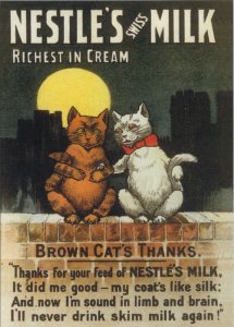 Advertising Postcard - Robert Opie, Nestles Swiss Milk, Two Cats Ref.RR16705