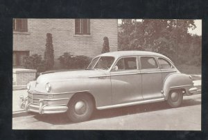 1947 CHRYSLER WINDSOR SEDAN VINTAGE CAR DEALER ADVERTISING POSTCARD