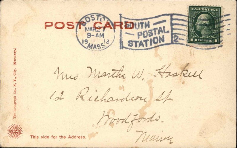 Mt Mount Vernon New York NY Railroad Train Station Depot c1910 Vintage Postcard