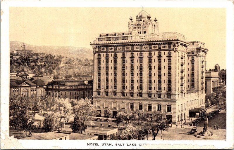 Hotel Utah Salt Lake City WB Postcard VTG UNP EC Kropp Vintage Unused 