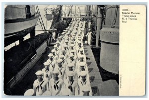 c1910's Regular Morning Tramp Abroad US Training Ship Posted Antique Postcard