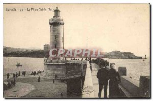 Old Postcard Marseille Lighthouse St. Mary