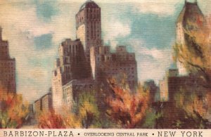 Vintage Postcard 1947 Barbizon Plaza Hotel Overlooking Central Park New York NY
