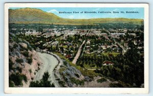 RIVERSIDE, CA California  BIRDSEYE VIEW from Mt Rubidoux 1922 Postcard