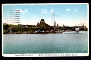 Canada QUEBEC CITY as seen from the river pm1931 Pub by Librairie Garneau ~ WB