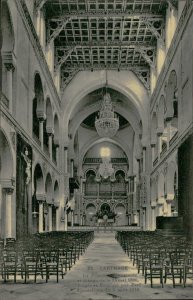 B577 Tunisia Carthage basilica interior vintage postcard