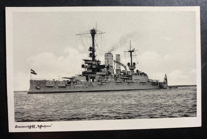 Mint Germany Real Picture Postcard Cover RPPC Battleship In High seas