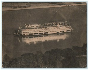 Oversized Super Postcard SS Admiral River Steamer Boat Ship Mississippi 9x7