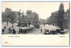 Sheffield South Yorkshire England Postcard Fitzalan Square c1910 Antique