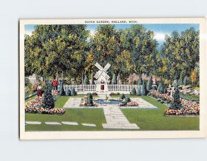 Postcard Dutch Garden Holland Michigan USA