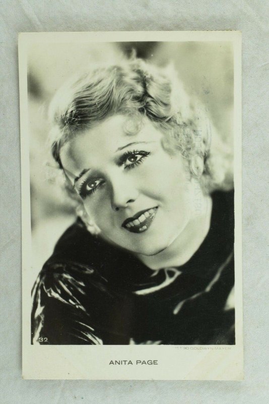 1930's RPPC Anita Page Movie Star Dutch Real Photo Postcard P107