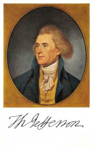 THOMAS JEFFERSON (1743-1826) US President Painting Portrait Vintage Postcard