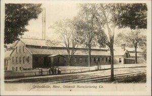 Griswoldville MA Mfg Co Factory c1920 Real Photo Postcard