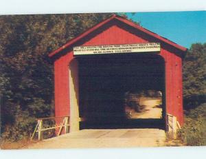 Unused Pre-1980 COVERED BRIDGE Princeton Illinois IL H7650