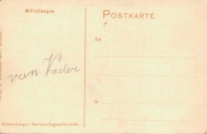 Germany Hüttenberger Hochzeitsgesellschaft Vintage Postcard 04.88