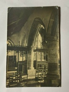 UNUSED VINTAGE REAL PHOTO POSTCARD - HEREFORD CATHEDRAL INTERIOR (KK2238)