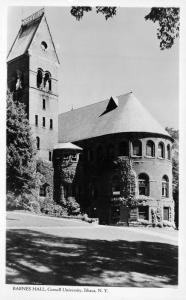 RPPC, Ithaca NY New York   BARNES HALL~Cornell University   1949 Photo Postcard