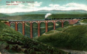 Bulgaria Viaduct in Vakarel With Train Vintage Postcard 08.50