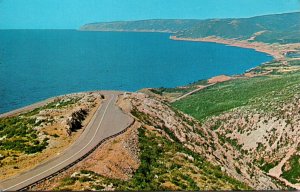 Canada Cape Breton Descending MacKenzie Mountain Entering Pleasant Bay On The...