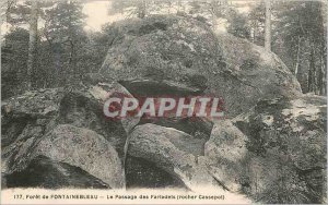 Old Postcard Drill fontaineleau passage leprechauns (cassepot rock)