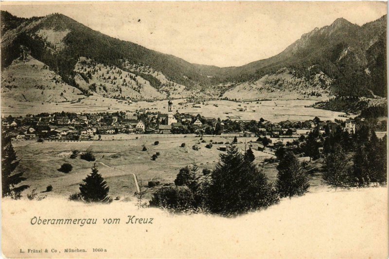 CPA AK Oberammergau - Oberammergau vom Kreuz GERMANY (965697)