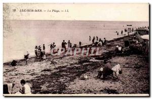 Old Postcard Luc sur Mer Beach