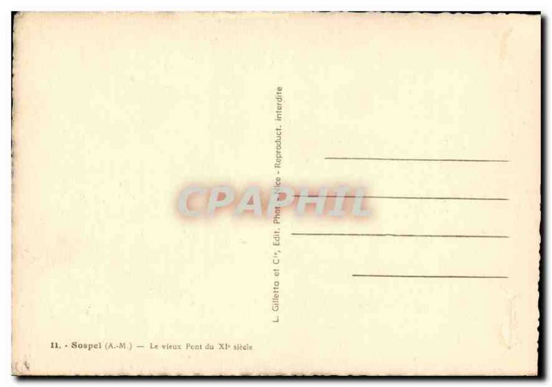 Modern Postcard Sospel Old Bridge XI