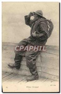 Old Postcard Fisherman Des Cotes Channel