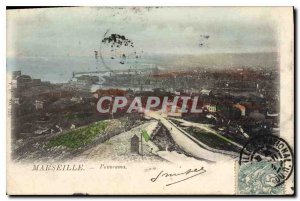 Old Postcard Marseille panorama