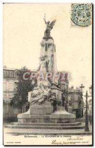 Old Postcard Soissons The Monument of the Defense Army