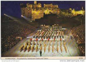 Scotland Edinburgh Floodlighting Edinburgh Castle & Tattoo